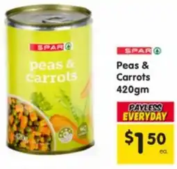 Spar Peas & Carrots offer