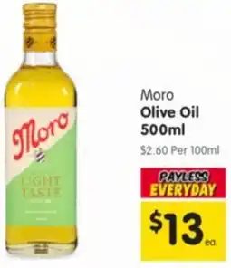 Spar Moro Olive Oil offer