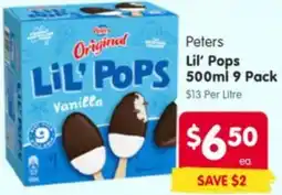 Spar Peters Lil' Pops offer
