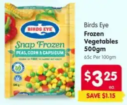 Spar Birds Eye Frozen Vegetables offer
