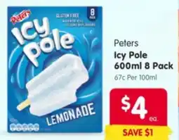 Spar Peters Icy Pole offer