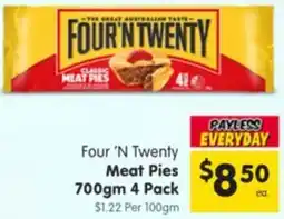 Spar Four 'N Twenty Meat Pies offer