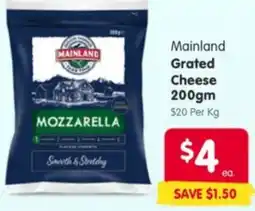 Spar Mainland Grated Cheese offer