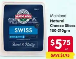 Spar Mainland Natural Cheese Slices offer