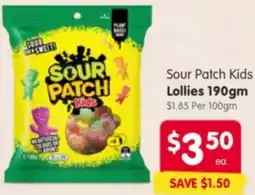 Spar Sour Patch Kids Lollies offer