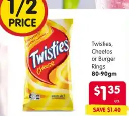 Spar Twisties, Cheetos or Burger Rings offer