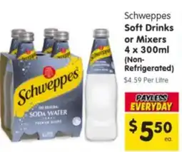 Spar Schweppes Soft Drinks or Mixers offer