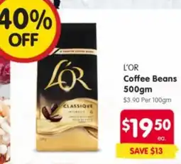 Spar L'OR Coffee Beans offer