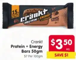 Spar Crankt Protein + Energy Bars offer