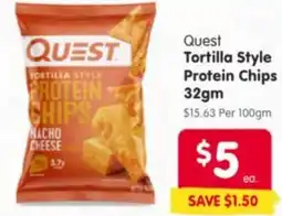 Spar Quest Tortilla Style Protein Chips offer