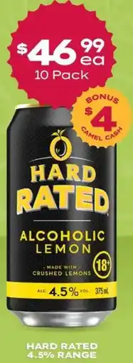 Thirsty Camel Hard rated 4.5% range offer