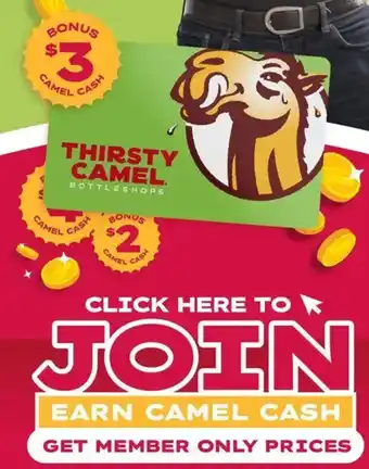 Thirsty camel bottleshops card