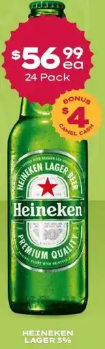 Thirsty Camel Heineken lager 5% offer