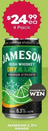 Thirsty Camel Jameson 6.3% range offer