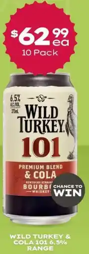 Thirsty Camel Wild turkey & cola 101 6.5% range offer