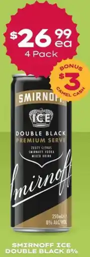 Thirsty Camel SMIRNOFF ICE DOUBLE BLACK 8% offer