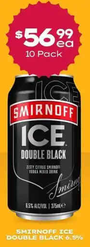 Thirsty Camel Smirnoff ice double black 6.5% offer
