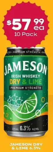 Thirsty Camel Jameson dry & lime 6.3% offer