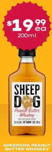 Thirsty Camel Sheepdog peanut butter whiskey offer