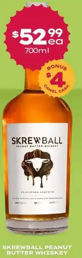 Thirsty Camel Skrewball peanut butter whiskey offer