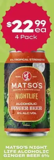 Thirsty Camel Matso's night life alcoholic ginger beer 6% offer