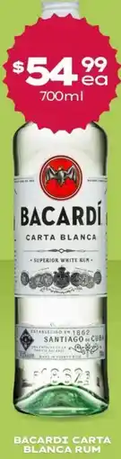 Thirsty Camel Bacardi carta blanca rum offer