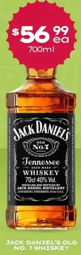 Thirsty Camel Jack daniel's old no. 7 whiskey offer
