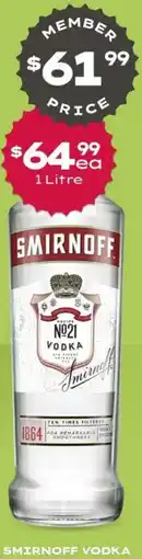 Thirsty Camel Smirnoff vodka offer