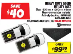 Autobarn Heavy duty solid utility mat offer