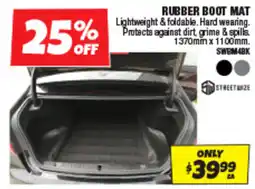 Autobarn Rubber boot mat offer