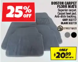Autobarn Boston carpet floor mats offer