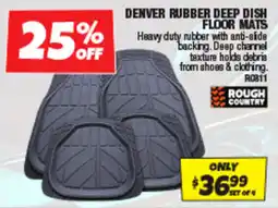 Autobarn Denver rubber deep dish floor mats offer