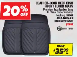 Autobarn Leather-look deep dish front floor mats offer
