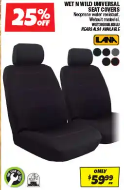 Autobarn Wet n wild universal seat covers offer