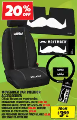 Autobarn Movember car interior accessories offer