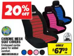 Autobarn Chrome mesh seat covers offer