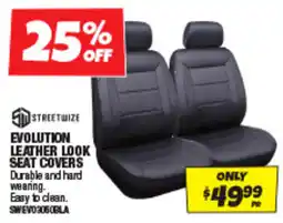 Autobarn Evolution leather look seat covers offer
