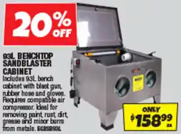 Autobarn Benchtop sandblaster cabinet offer