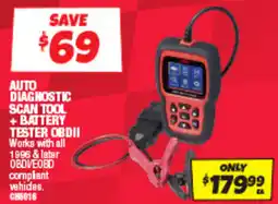Autobarn Auto diagnostic scan tool +battery tester obdii offer