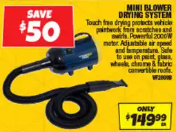 Autobarn Mini blower drying system offer