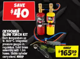 Autobarn Oxypower blow torch kit offer