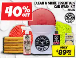 Autobarn Clean & shine essentials car wash kit offer