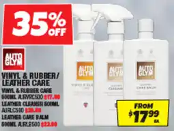 Autobarn Vinyl & rubber/ leather care offer