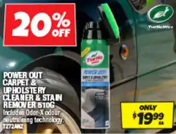 Autobarn Power out carpet & upholstery cleaner & stain remover offer