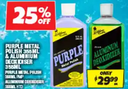 Autobarn Purple metal polish & aluminium deoxidiser offer