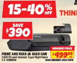 Autobarn Front and rear 2k dash cam offer