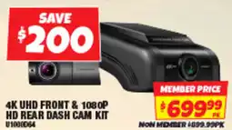 Autobarn 4k uhd front & 1080p hd rear dash cam kit offer
