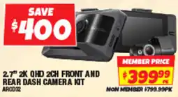 Autobarn 2k qhd 2ch front and rear dash camera kit offer