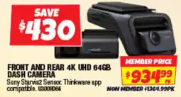 Autobarn Front and rear 4k uhd 64gb dash camera offer