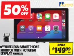 Autobarn 9 wireless smartphone monitor with rotating display offer